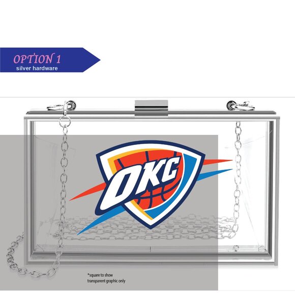 OKC Clear Acrylic Clutch - Picture 1 of 2